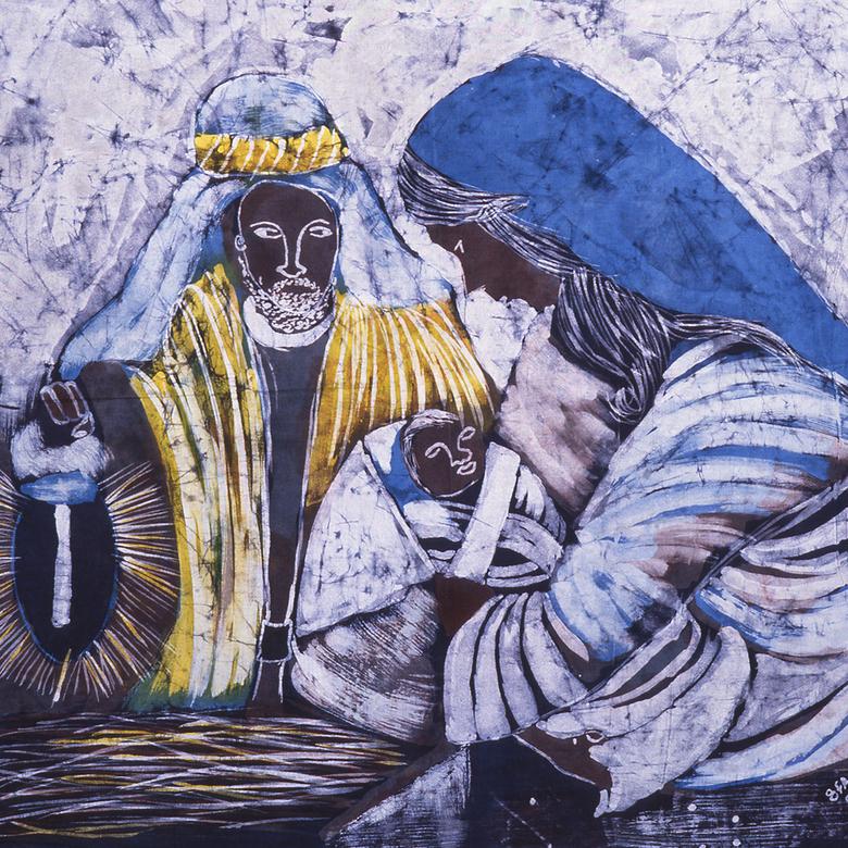 Nativity Scene Batik by Emile Wilson