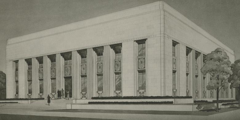 Architect's Rendering of the Relief Society Building