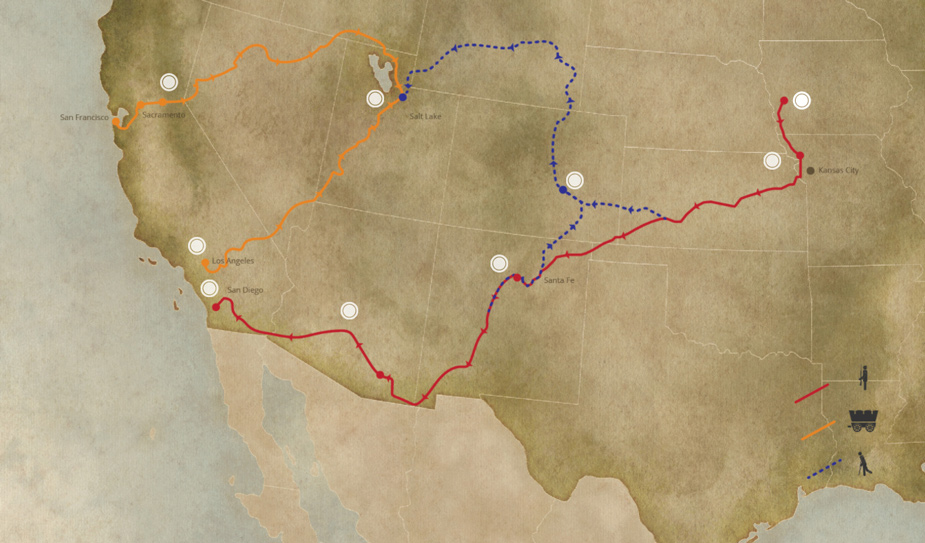 Interactive Map: Mormon Battalion Trails