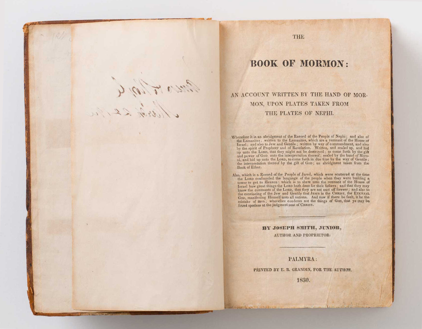 Buch Mormon Erstausgabe 1830