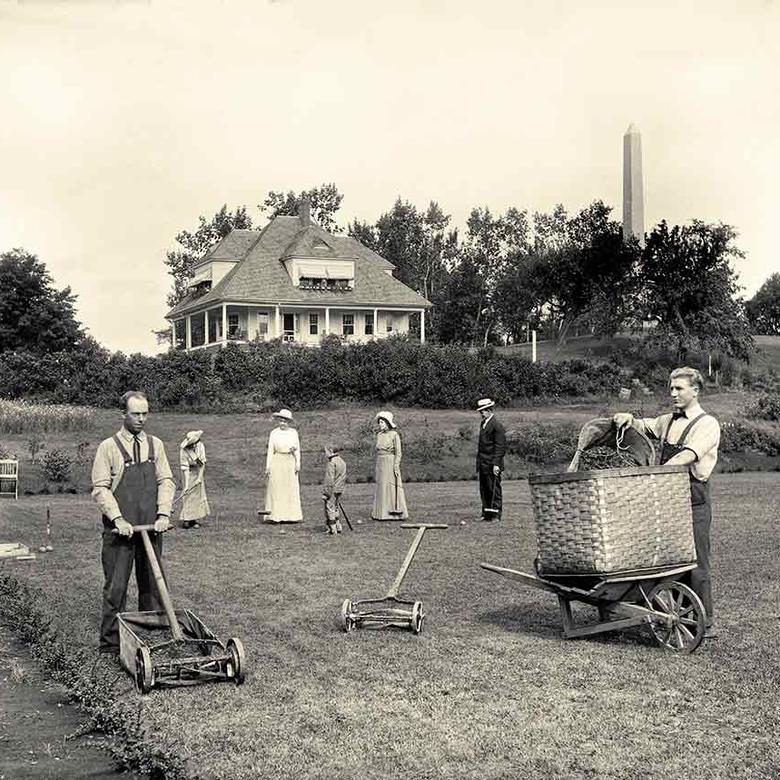 MOWING THE LAWN, PLAYING CROQUET JOSEPH SMITH MEMORIAL