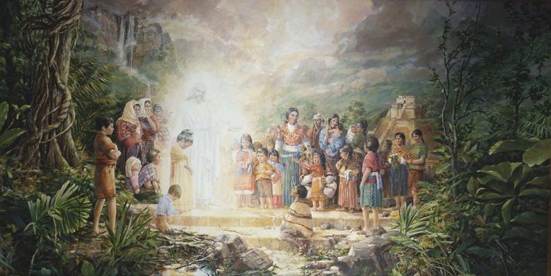 christ visits the americas painting