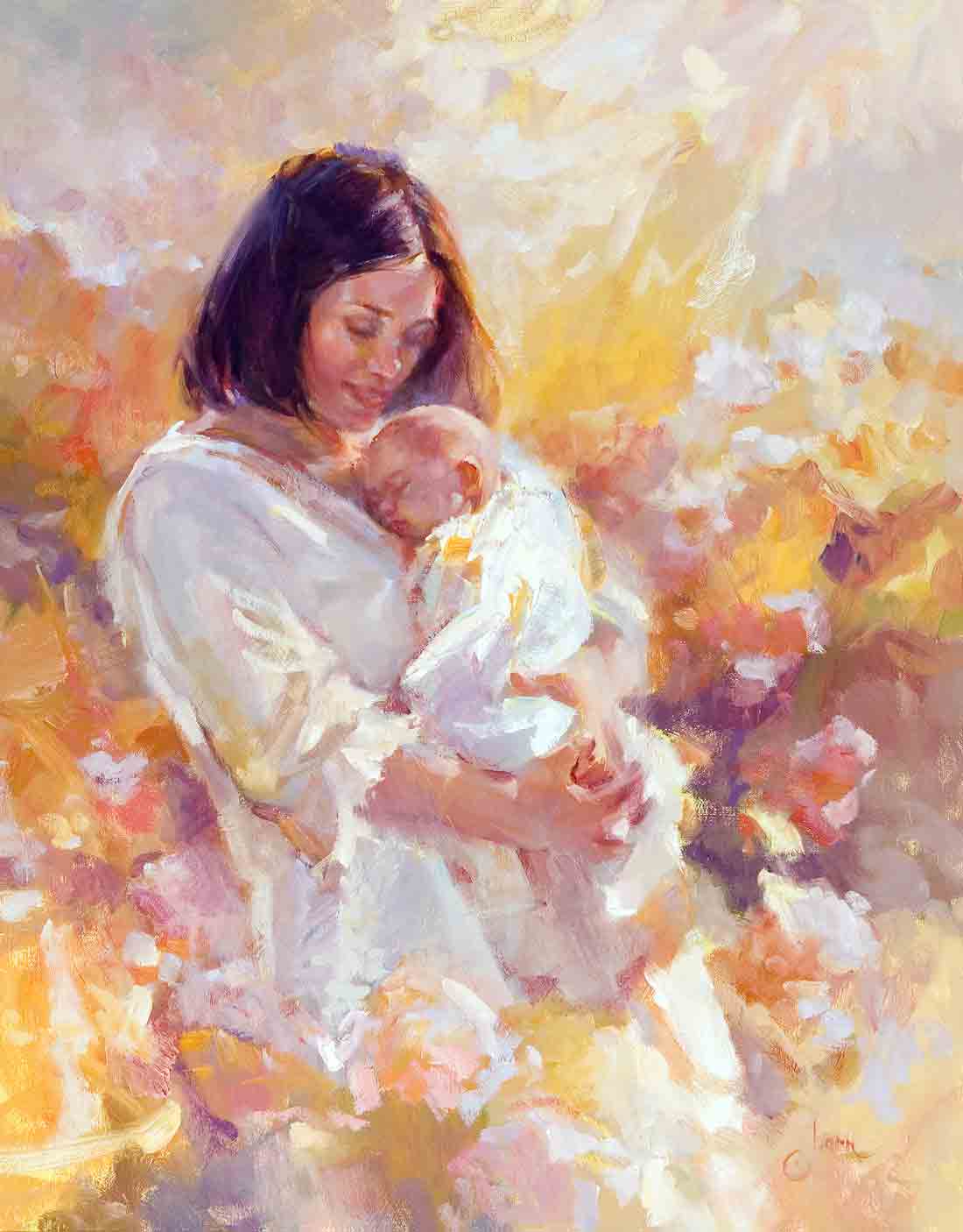 Картина мама с младенцем