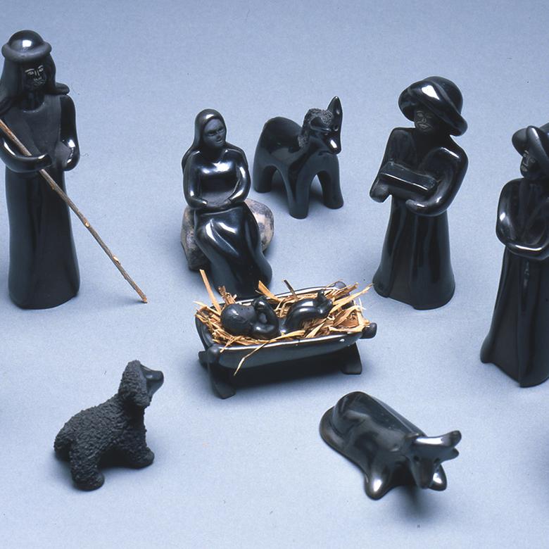 Black Pottery Crèche by Andy and Marcia Padilla