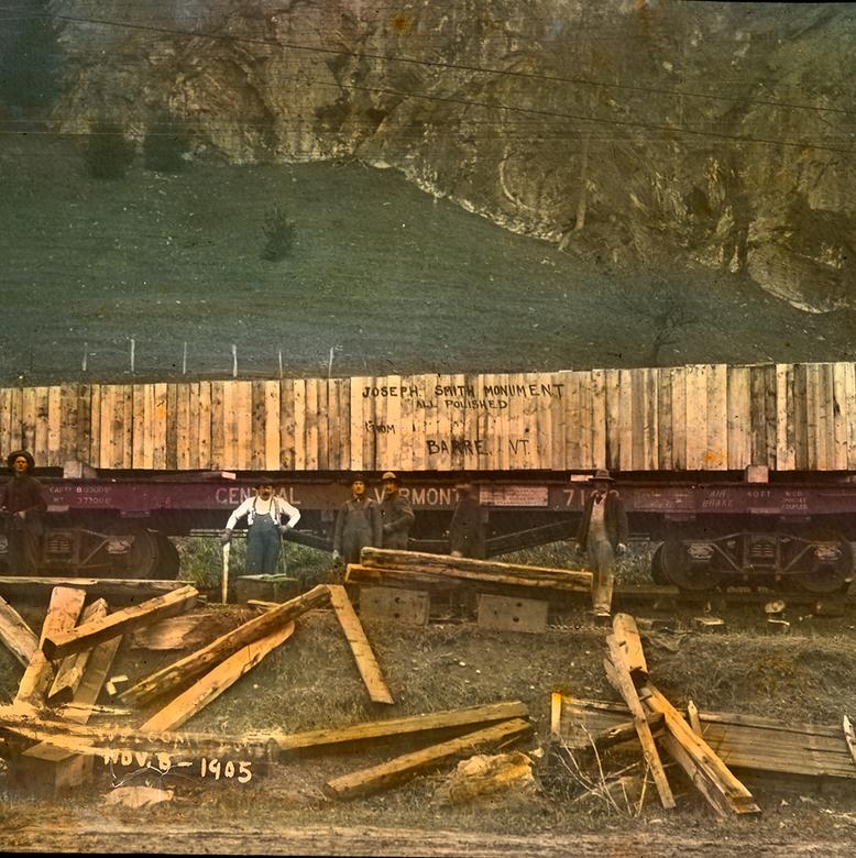 Large Crate on Railroad Car