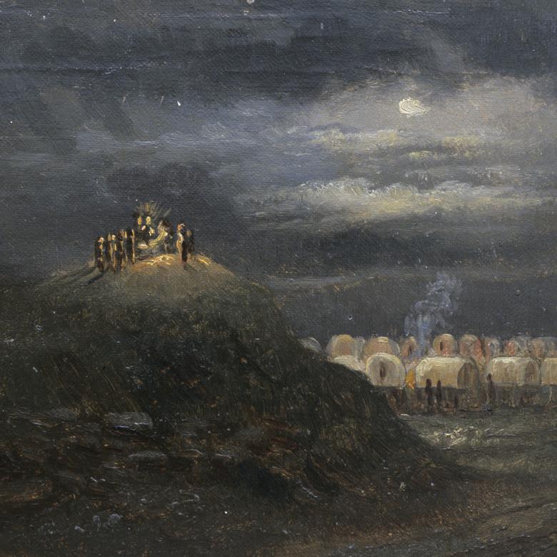 “Pioneer Burial at Wolf Creek,” by George Ottinger