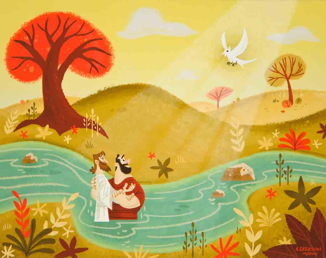 A Perfect Example Two men standing in a river.