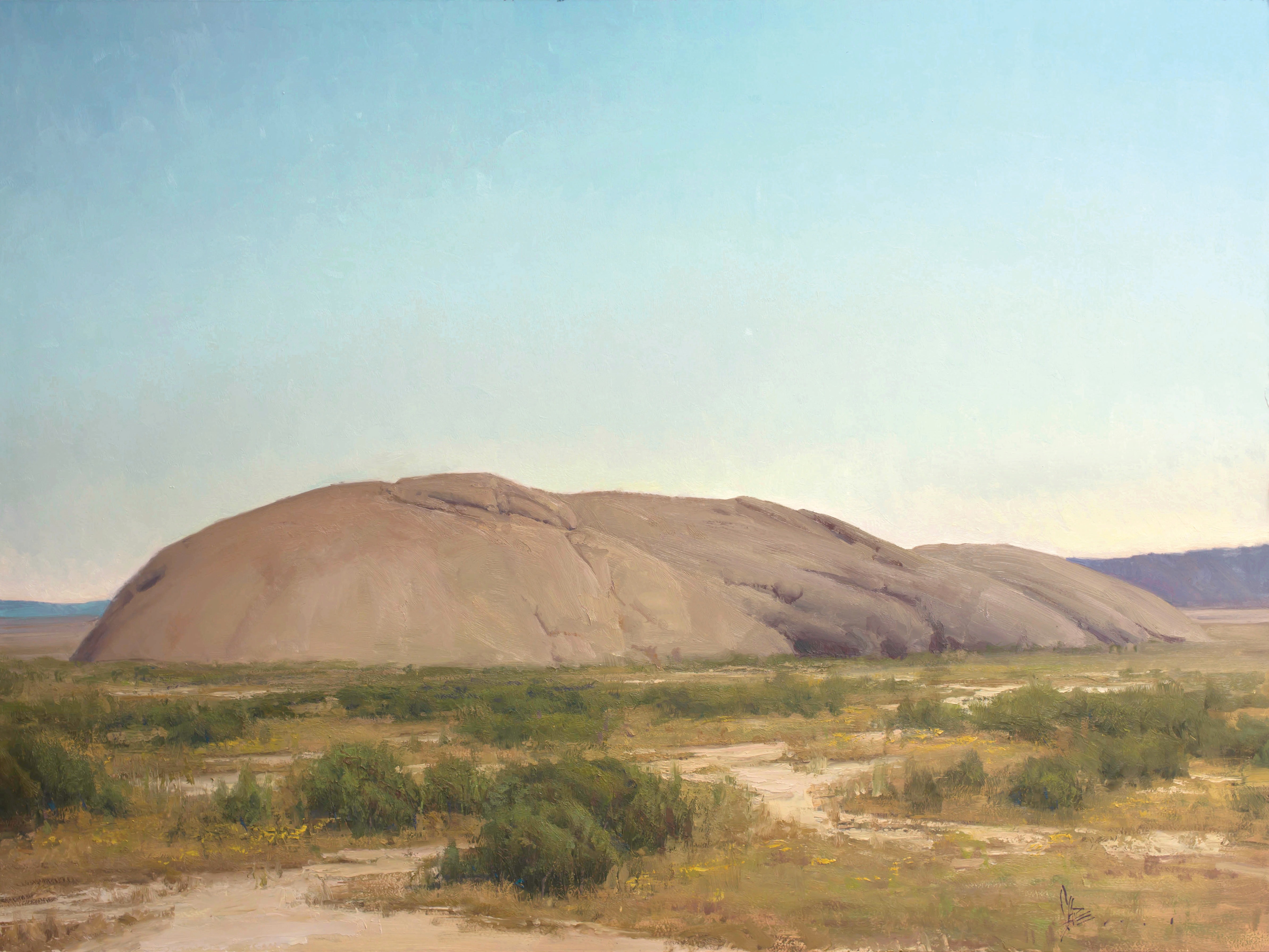 Independence Rock, Wyoming and surrounding desert and sagebrush