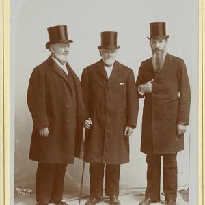Left to right: George Q. Cannon, Wilford Woodruff, Joseph F. Smith. (Church History Library, Salt Lake City. Photograph by Sainsbury and Johnson.)