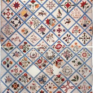 The Fourteenth Ward Relief Society left a tangible record of its members in an album quilt produced in 1857. (Courtesy Carol H. Nielson.)
