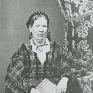 Circa 1870. Lucy Meserve Smith wrote in 1889 a reminiscence describing her 1850s Relief Society work in Provo, Utah. Photograph likely by Edward Martin. (Church History Library, Salt Lake City.)