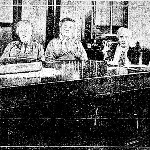 On 10 March 1918, a week ahead of the seventy-sixth anniversary of the founding of the Relief Society, the <i>Salt Lake Herald-Republican-Telegram</i> reported on plans being made by general and local Relief Society leaders to observe the day. The photograph shows the following members of the general presidency (left to right): Emma A. Empey, treasurer; Susa Young Gates, corresponding secretary and editor of the <i>Relief Society Magazine;</i> Clarissa S. Williams, first counselor; Emmeline B. Wells, president; and Amy Brown Lyman, general secretary. (<i>Salt Lake Herald-Republican-Telegram,</i> 10 Mar. 1918, 12.)