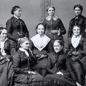 A group portrait of the Deseret Hospital Board of Directors, circa 1882. Snow (seated in center) served as the first president of the board. (PH 2300, Church History Library, Salt Lake City.)