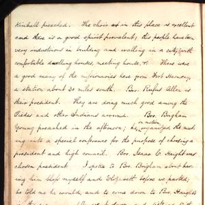 "Bro. Brigham … thanked the Lord for the wisdom the Lord He had given me already even in my youth, and that he would still continue to give me wisdom and I should be blessed in writing and publishing." A transcript of the complete journal entry is available <a href="/george-q-cannon/1850s/1855/05-1855#p12">here</a>.
