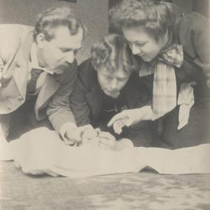 John R. Hindley (left), Joseph R. Squires, and Eliza Chipman look for fleas after shaking them off their clothing onto a sheet, circa 1898. Chipman and her missionary companion Josephine Booth remarked often on their struggles with the tiny parasites. In her journal entry of 2 September 1899, Booth observed darkly that the famed explorer Sir Henry Morton Stanley would “never know what ‘diligent hunting’ is till he hunts fleas.” (MS 29199, Church History Library, Salt Lake City.)