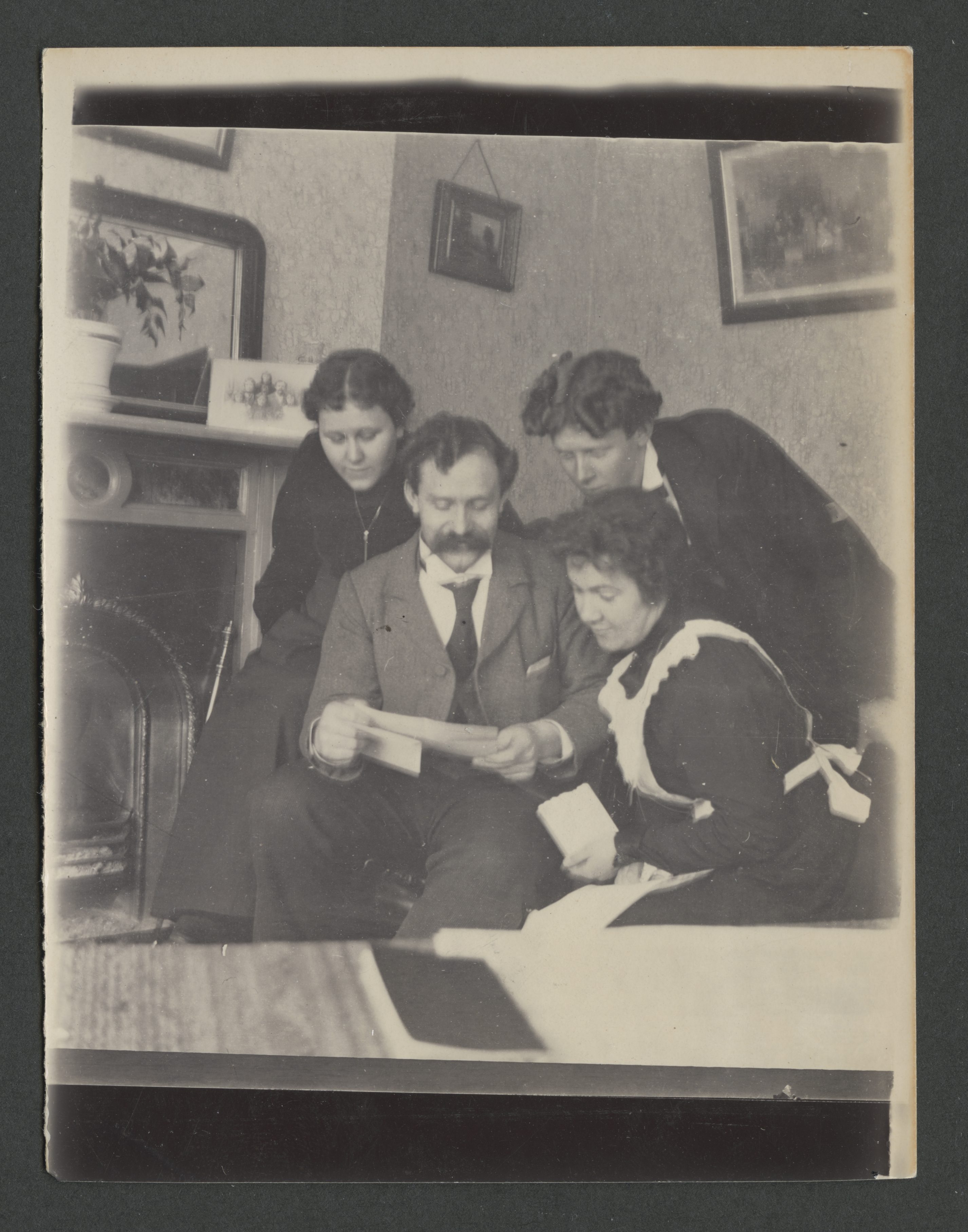 Inez Knight (left), John R. Hindley, Joseph R. Squires, and Eliza Chipman. Circa 1898. (MS 29199, Church History Library, Salt Lake City.)