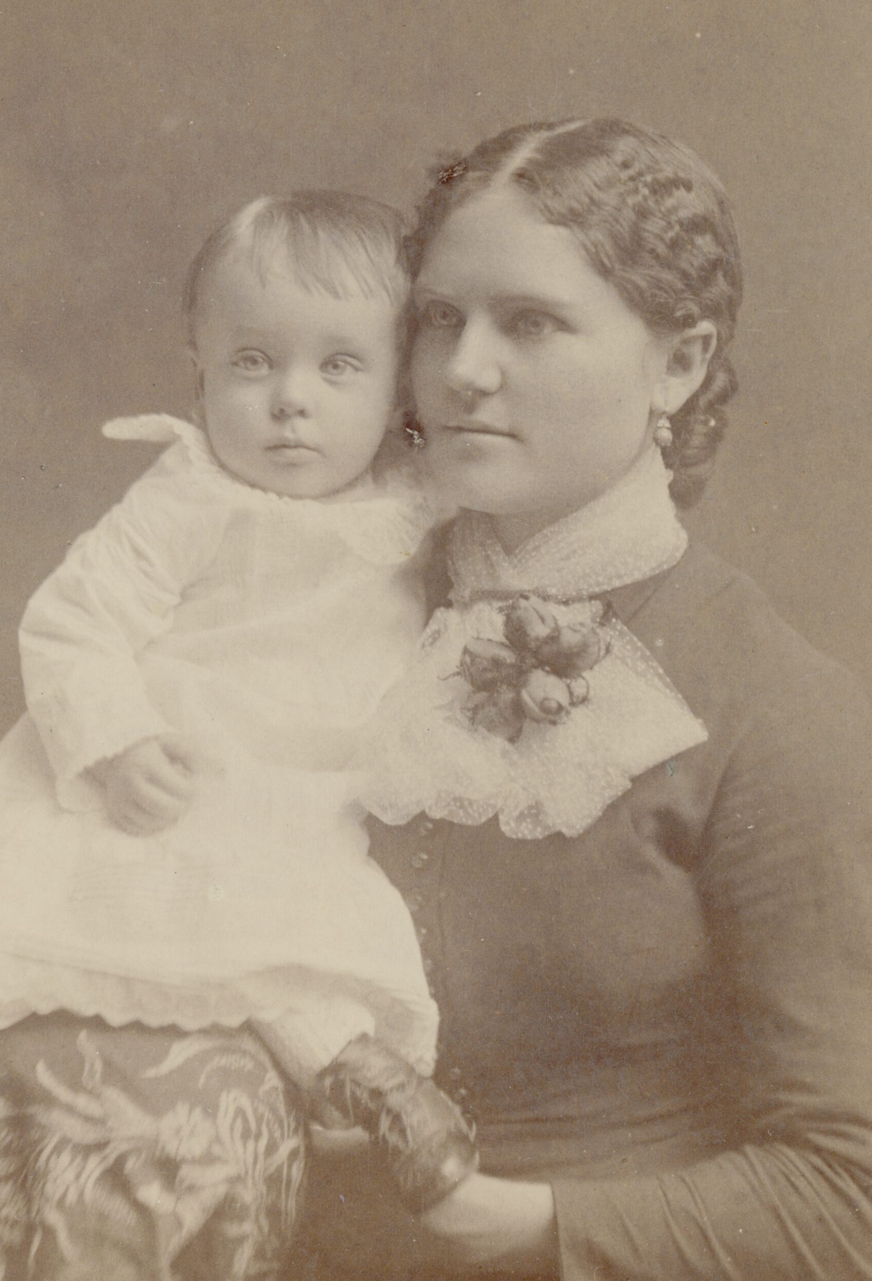 Belle Harris and child,  1883