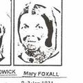 Mary Foxall (1831 - 1857) Profile