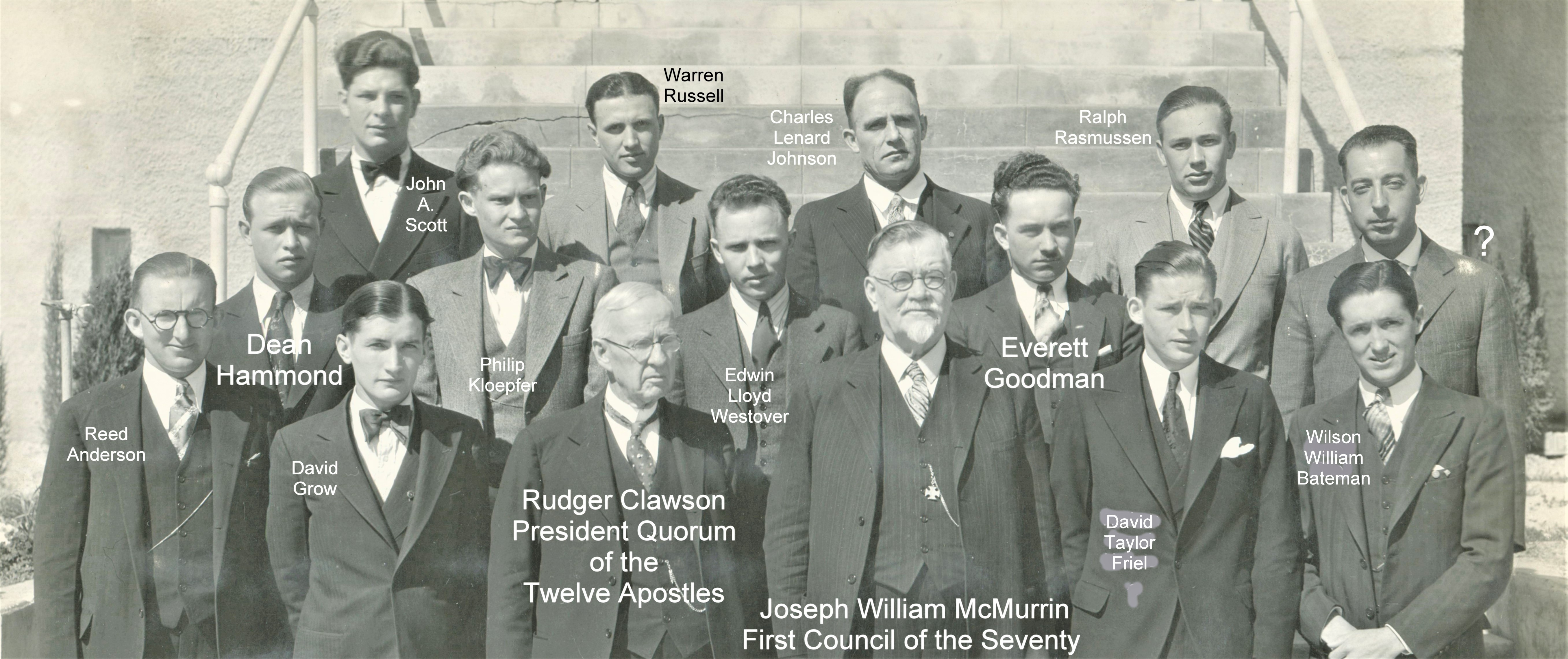 General Authorities & Mission Conference ~ Tucson, Arizona,  1930 February 28