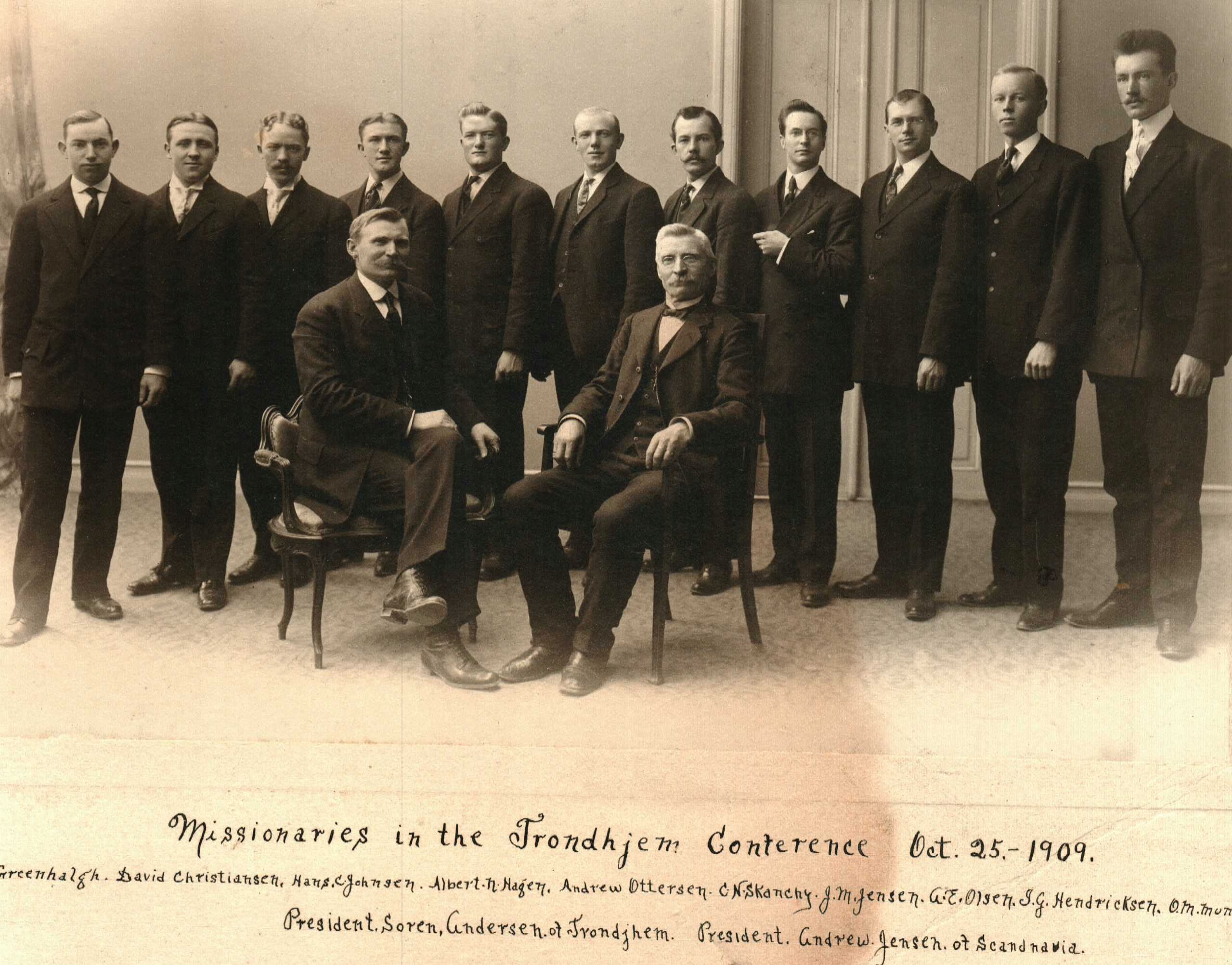 Missionaries in the Trondhjem Conference, Oct 25, 1909
