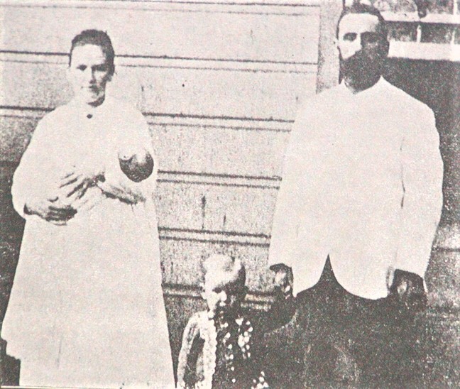 Joseph Henry Dean with wife, Florence Ridges Dean, while serving a mission in Samoa in 1890