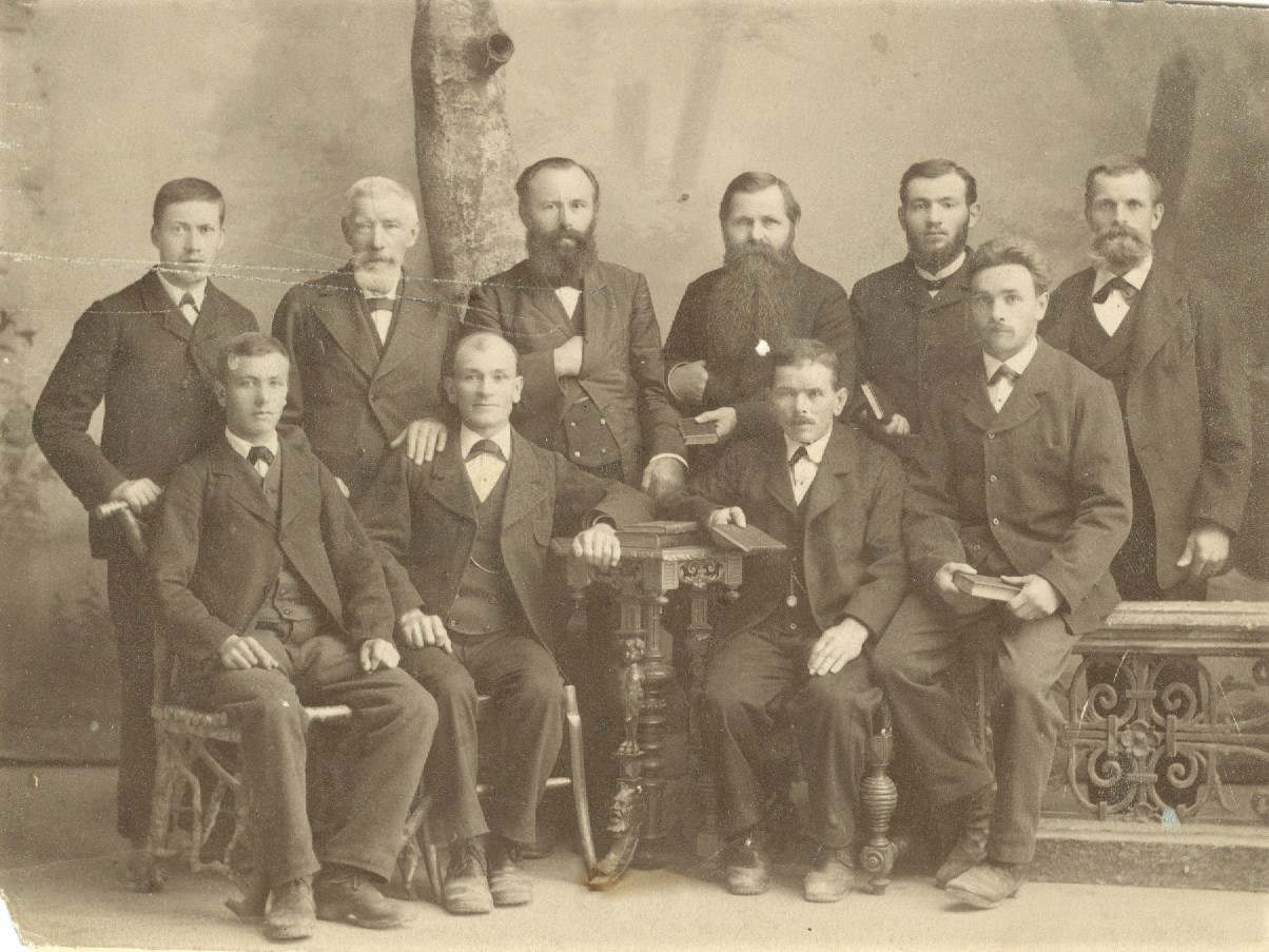 Missionaries in the Swiss-German Mission. Probably taken between Dec. 1885 and July 1886 or between Feb. 1887 and July 1887.