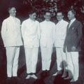 Tahiti missionaries with President Ole Bertrand Peterson