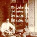 Robert A Dowdle with souvenirs from his mission in Tahiti