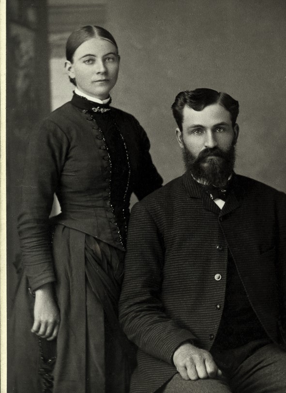 Georgina Geertsen and Moroni Stewart Marriott in New Zealand, ca. 1886