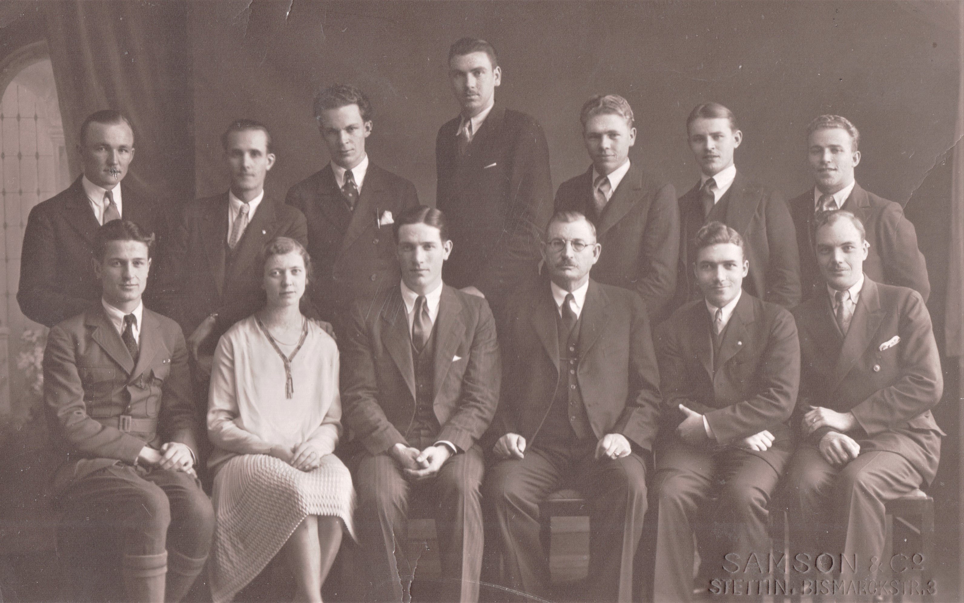 Elder Aird Merkley with Mission Associates in Germany, Circa 1930