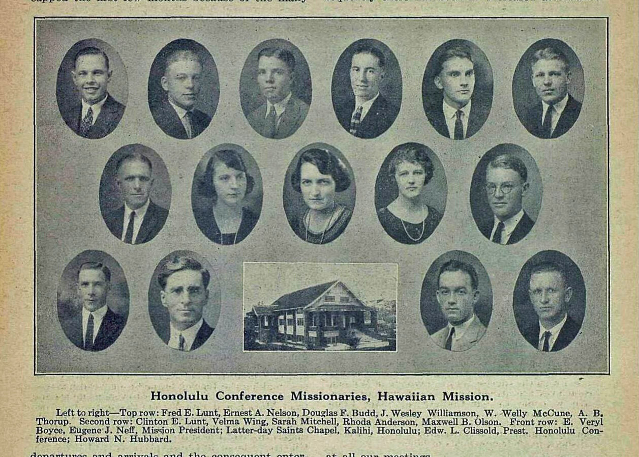 Honolulu Conference Missionaries, Hawaiian Mission, 1923