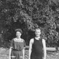 Maud Hodgson and Franklin J Fullmer, swimming suits in Tahiti