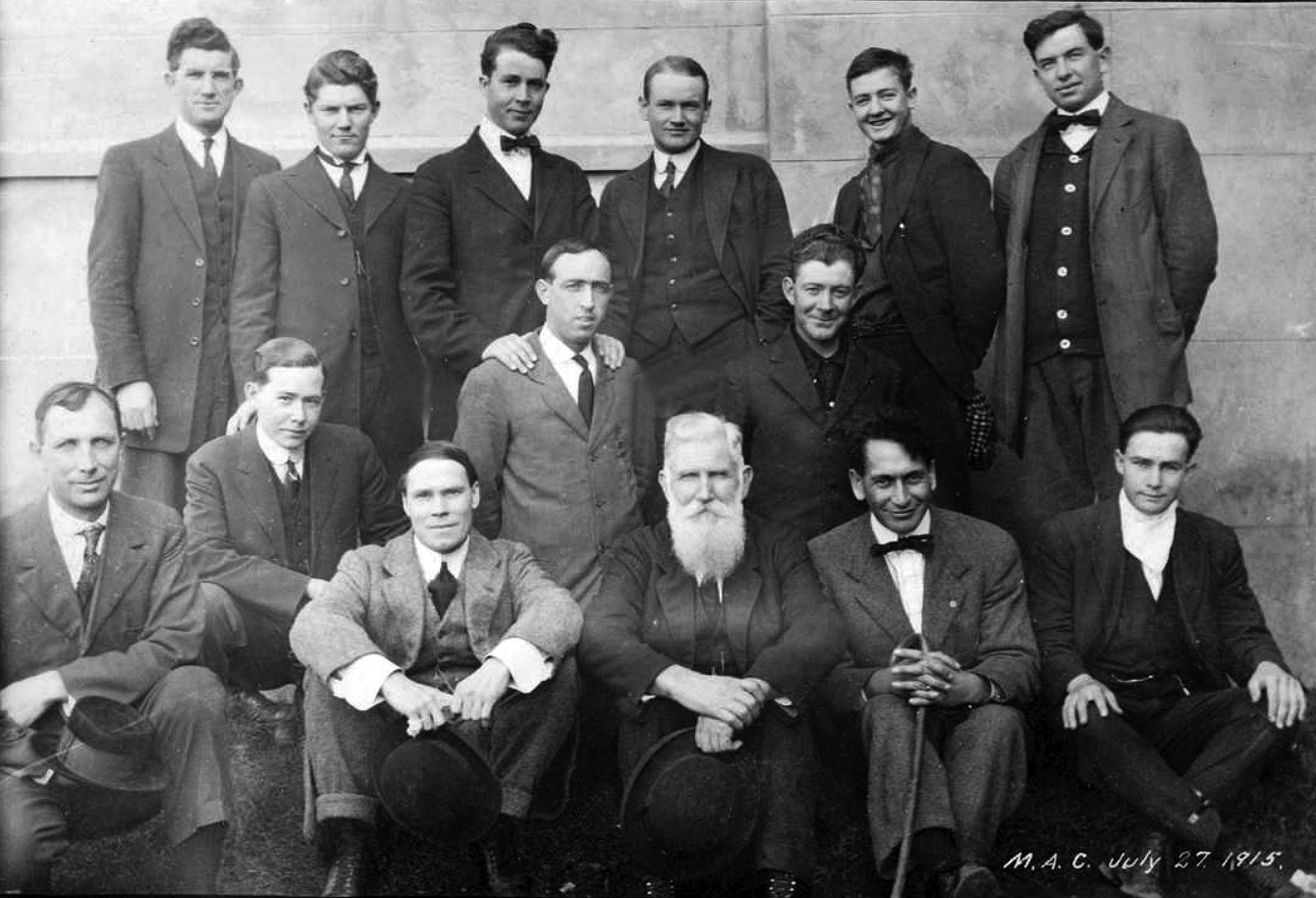 Missionaries in New Zealand Mission office, July 27, 1915