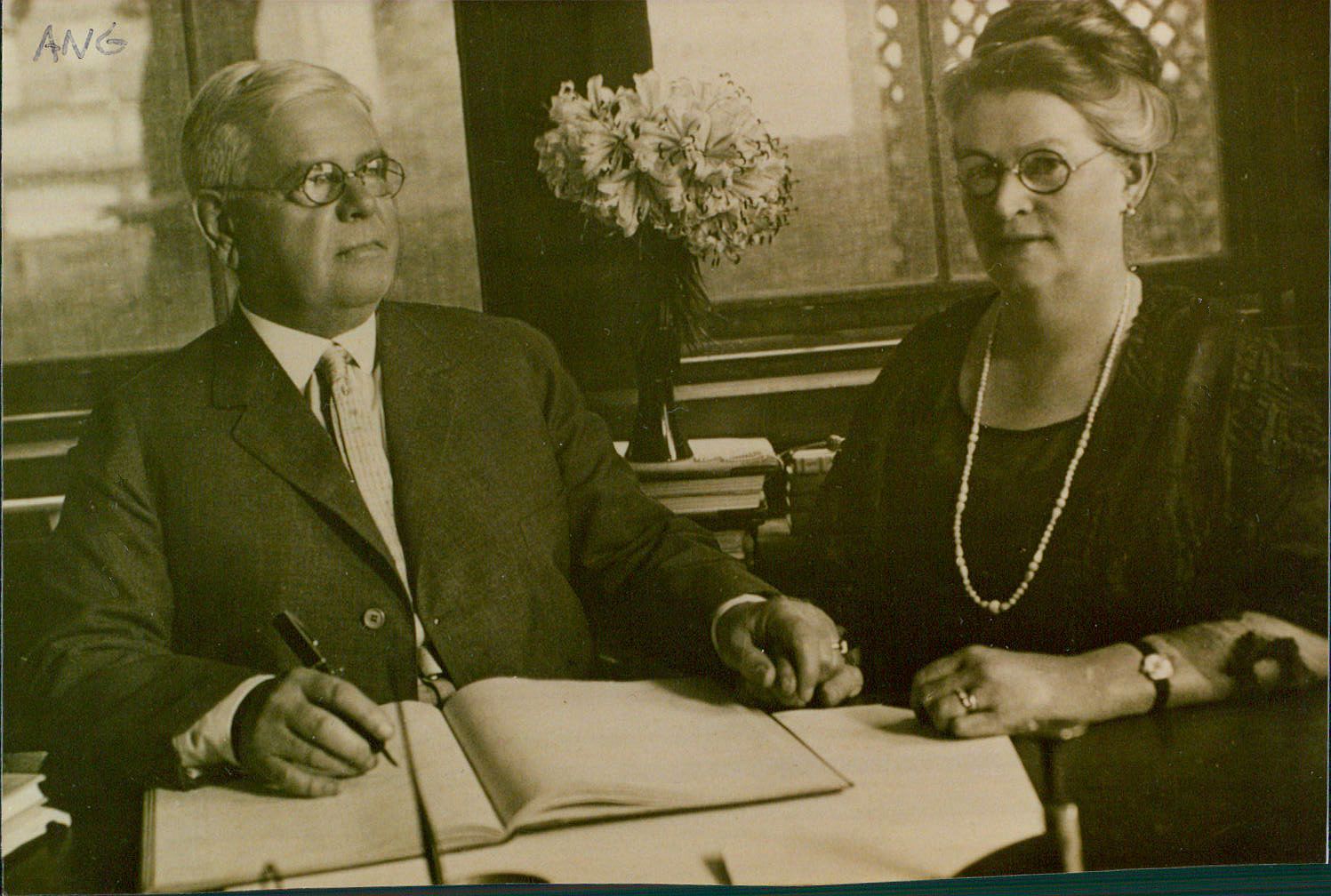 President Angus Wright and wife Martha Jane Middleton