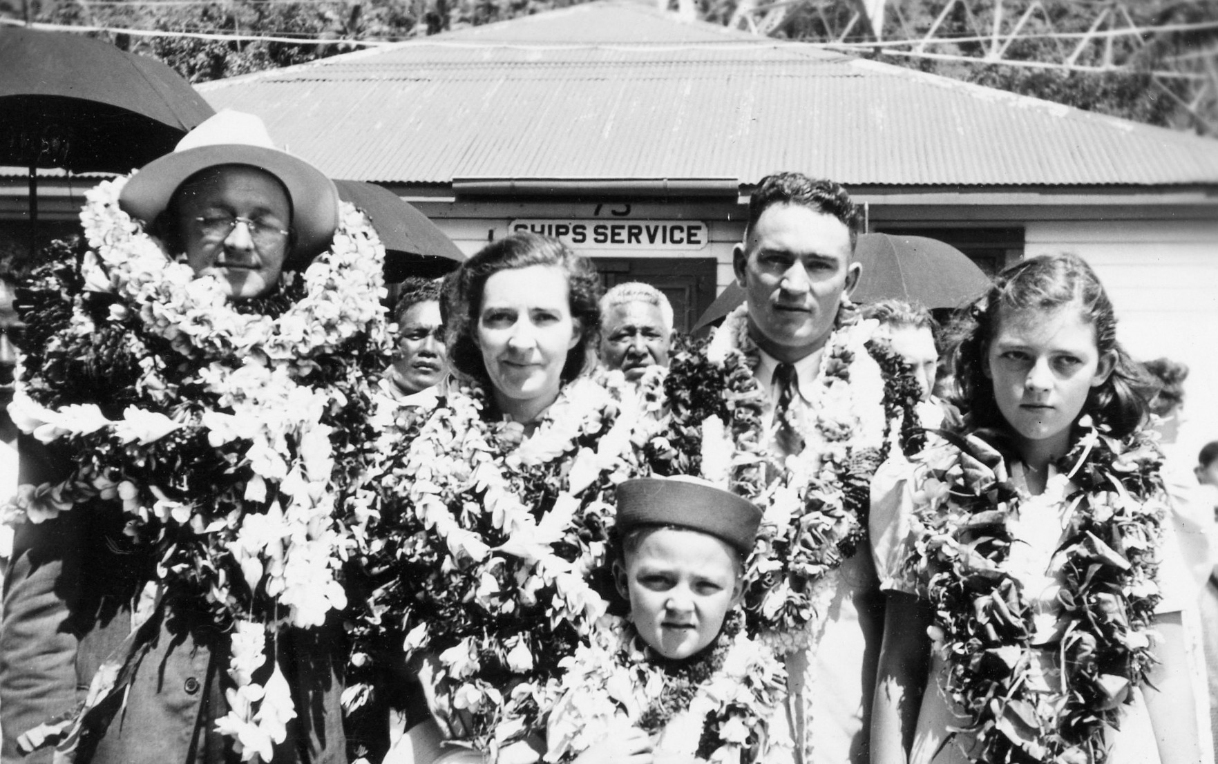 The Tingey Family leaving Samoa - Sept. 1, 1940