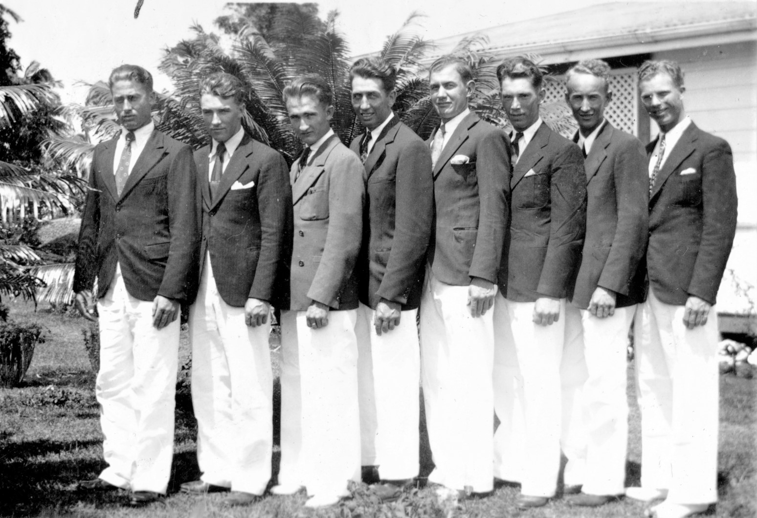 Missionaries in the Tongan mission with their mission president ca 1937-40